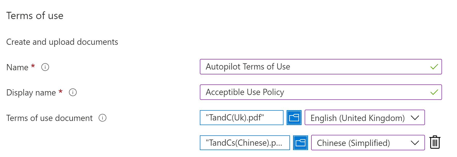 Terms MultiplePDFS