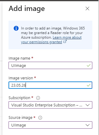 Intune Windows 365 Custom Image Configuration